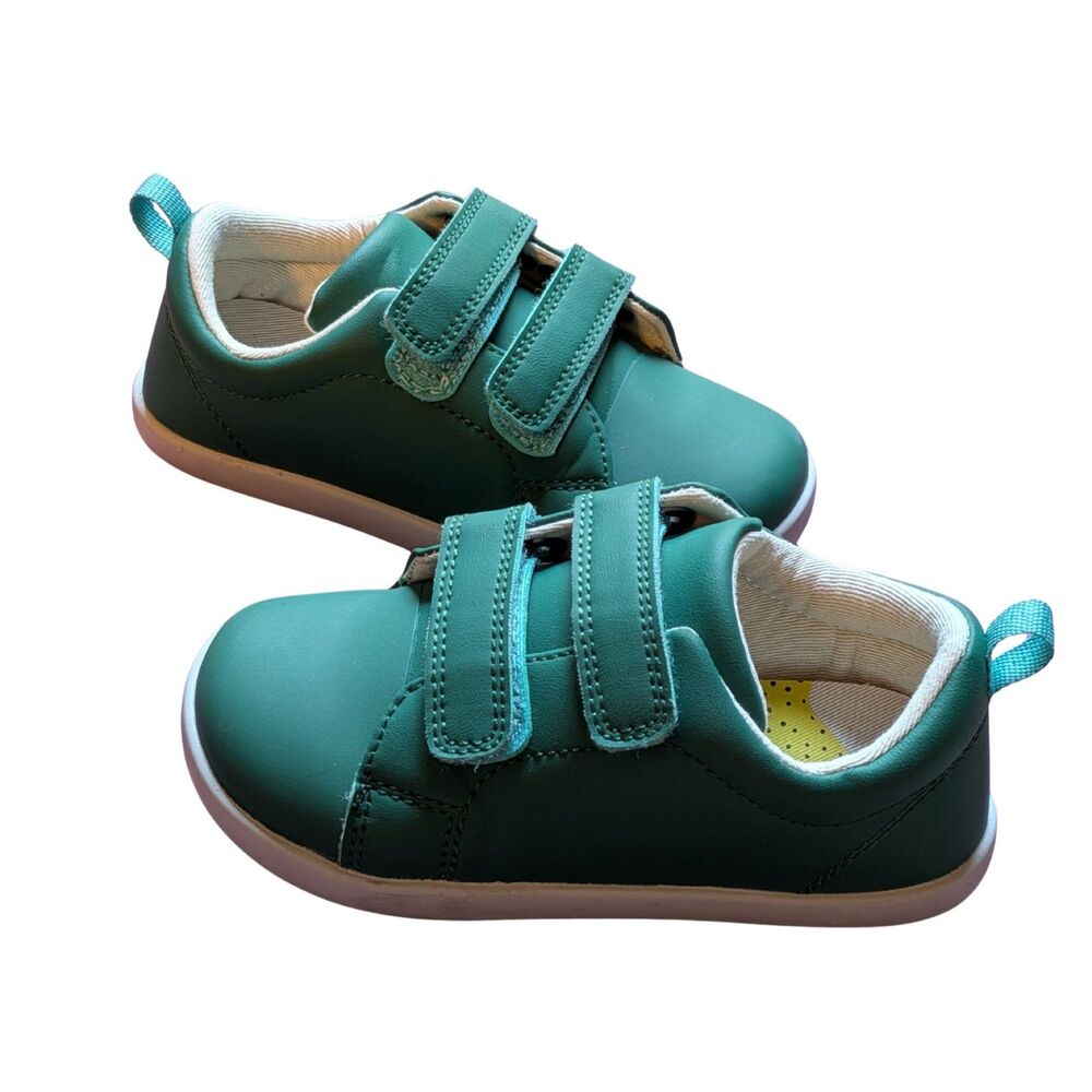๐ Ten Little Everyday Sneaker Green Vegan Leather Toddler 10 EUC Barefoot